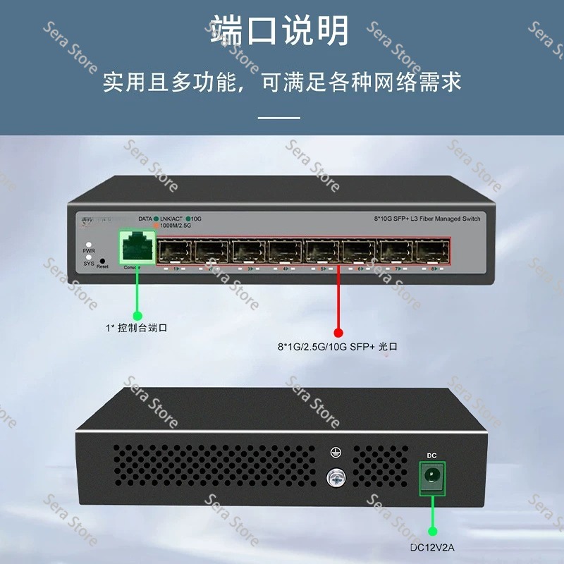 Sfp+ 10G Managed Switch 8 Port - Switch Ethernet de 8 Puertos, 10