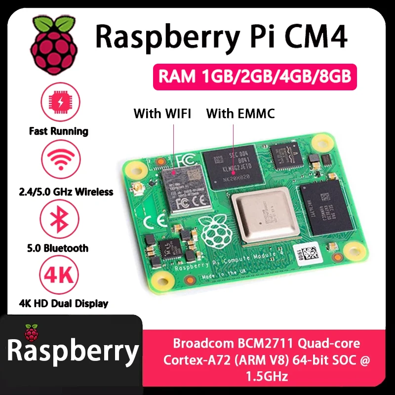 Raspberry Pi CM4 1GB/2GB/4GB/8 - Raspberry Pi Cm4 8Gb Ram 32Gb Emmc Wifi reseña y precio